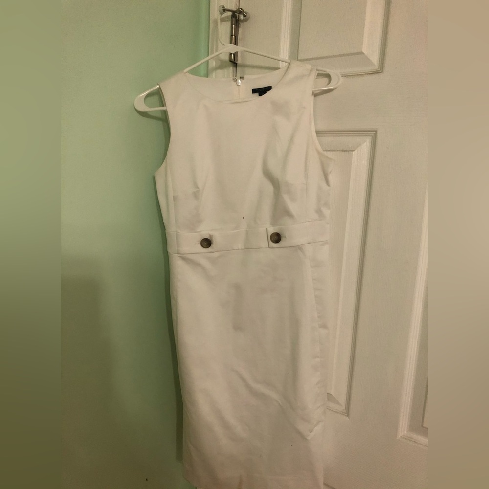 Ann Taylor White Sleeveless Dress Size 4P